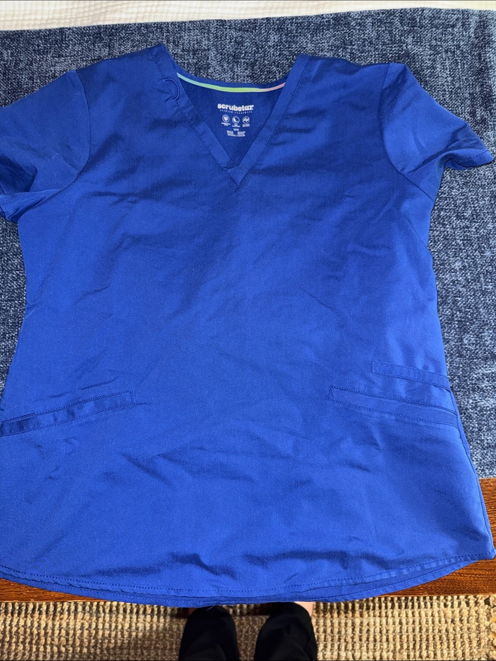 Scrubstar V-Neck Scrub Top in Royal/Blue